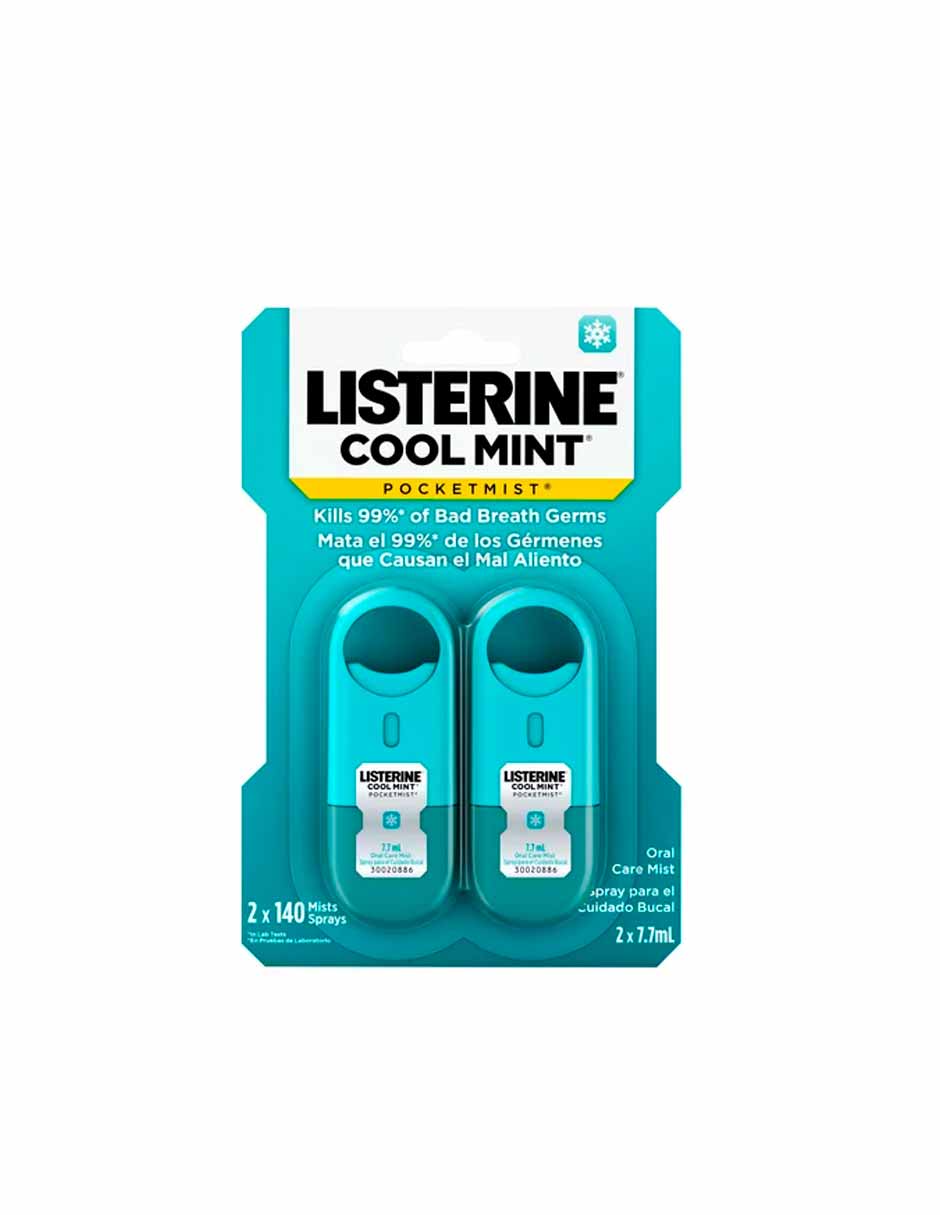 Listerine Pocket Mist, menta fresca, 2 unidades
