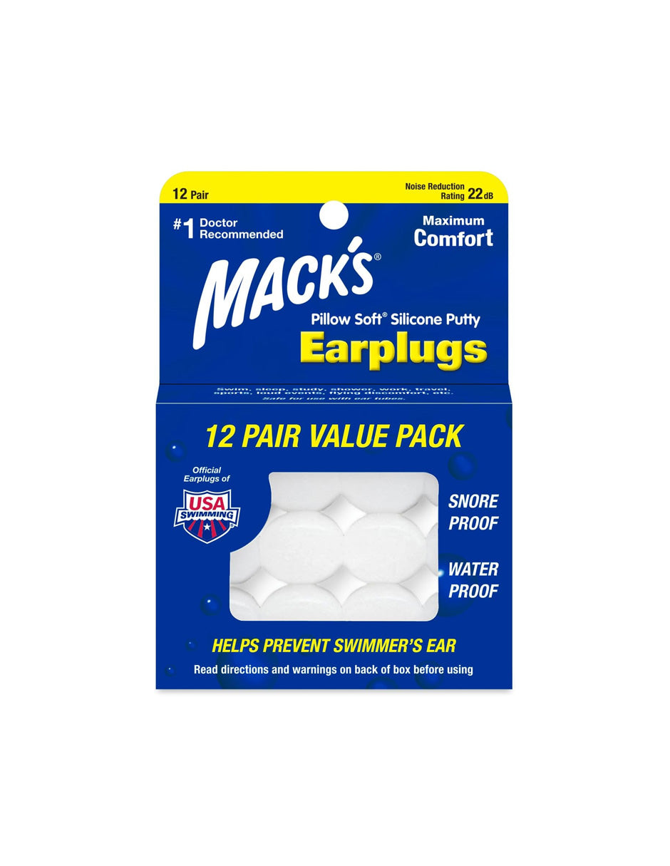 Tapones de Silicona Mack's Pillow 12 Pares – Moldeables