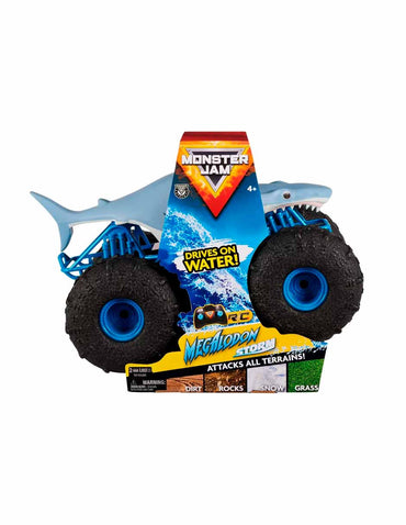 Monster Jam carro todoterreno a control remoto Megalodon Storm escala 1:15