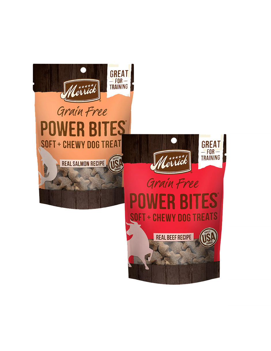 Merrick Power Bites Golosinas Suaves para Perros Adultos (variedad) 170gr