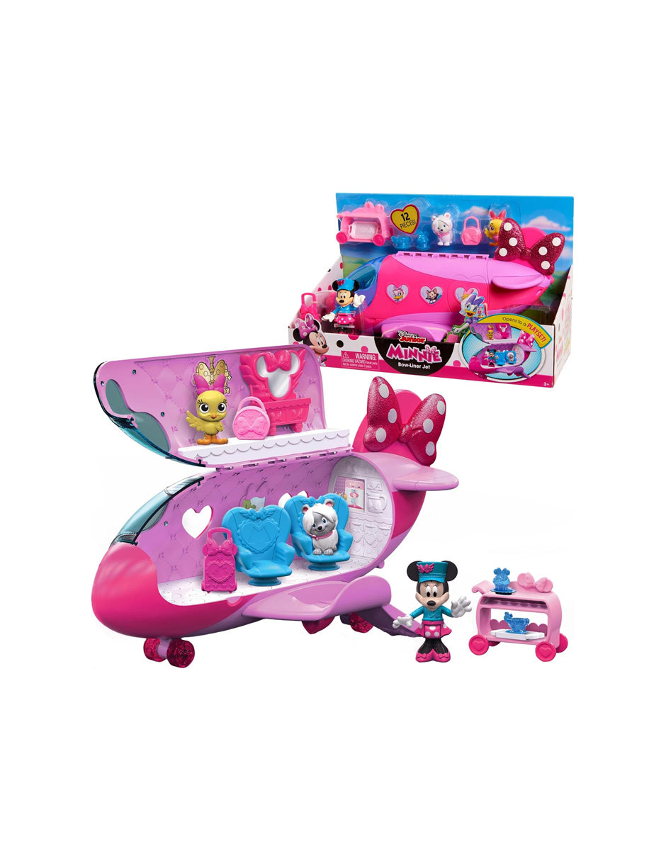 Jet Minnie Mouse Bow-Liner con Figuras y Accesorios