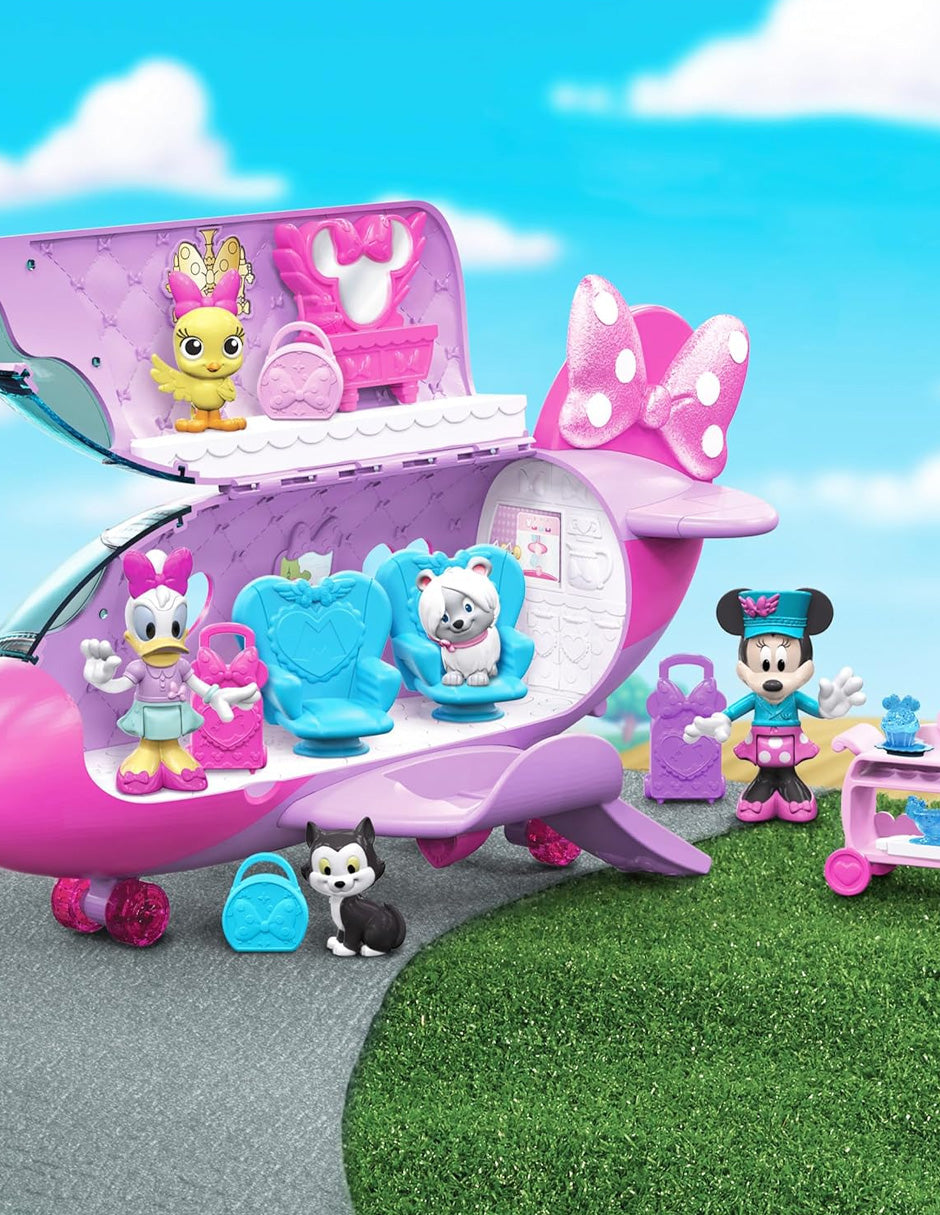 Jet Minnie Mouse Bow-Liner con Figuras y Accesorios
