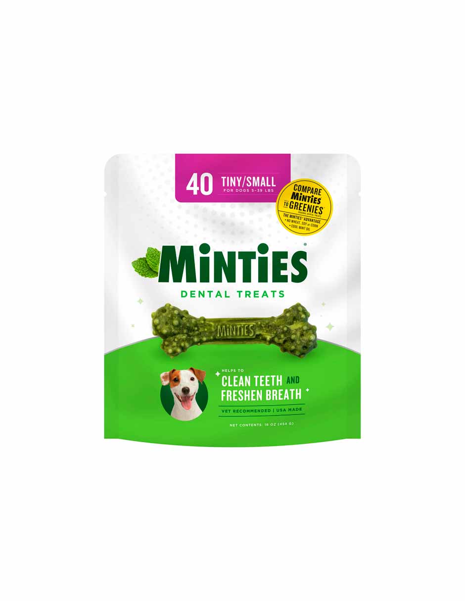 Minties masticables dentales para perros pequeños 40 pzas