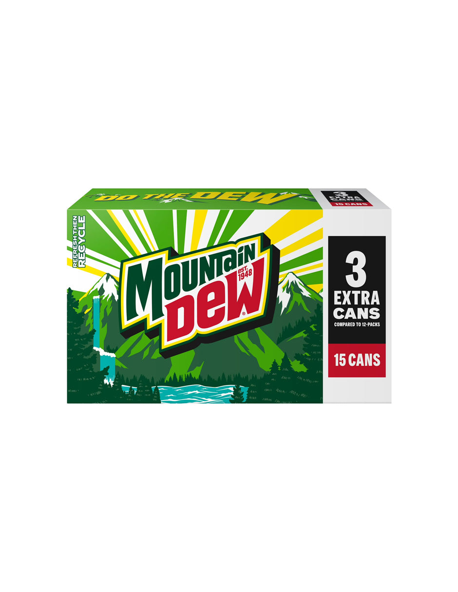Refresco Mountain Dew latas 15 pack