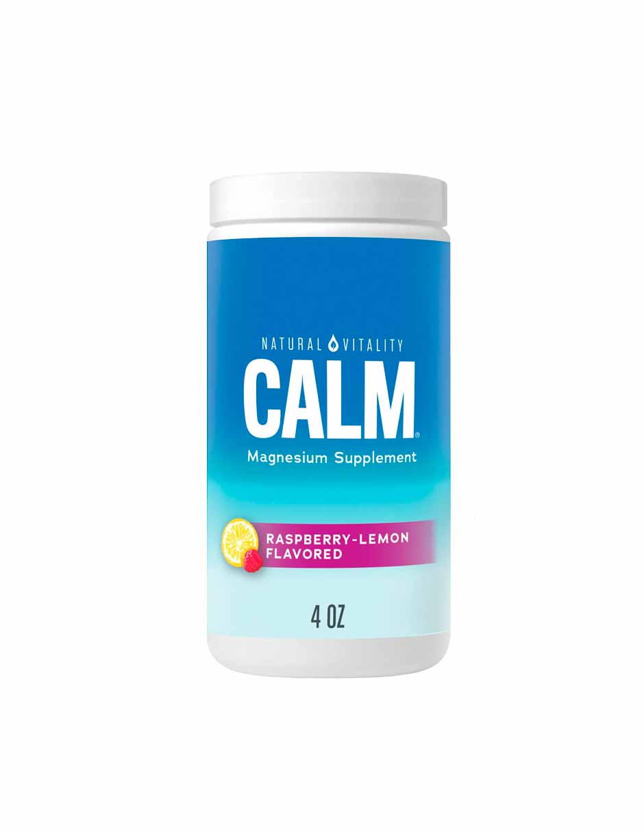 Natural Vitality Calm Magnesio en polvo, limón frambuesa 4 oz