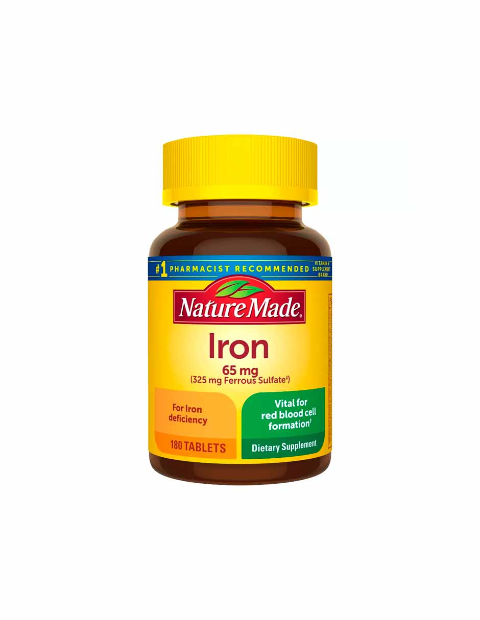 Nature Made tabletas Hierro 65 mg 180 unidades