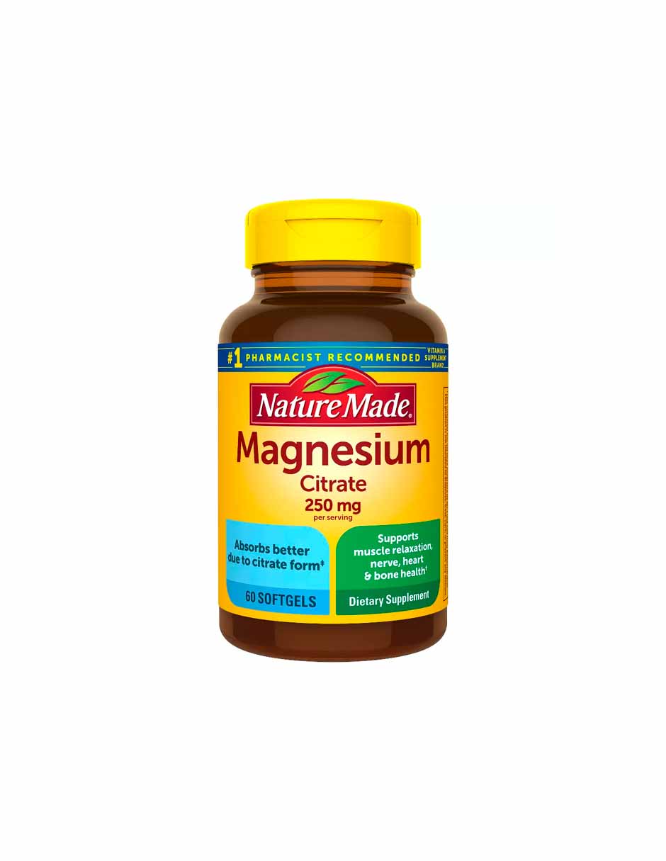 Nature Made Magnesio Citrate 250mg, 60 softgels
