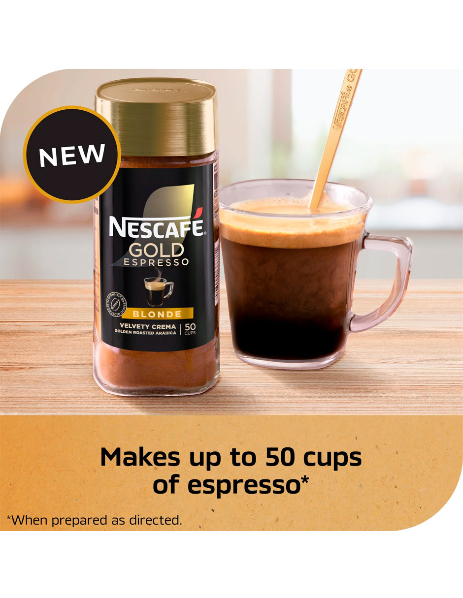 Café instantáneo Nescafé Gold Espresso Blonde, 100gr