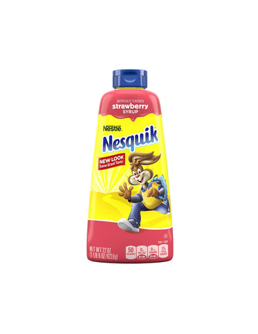 Jarabe Nesquik para chocolate o nieve, sabor fresa 623.6gr