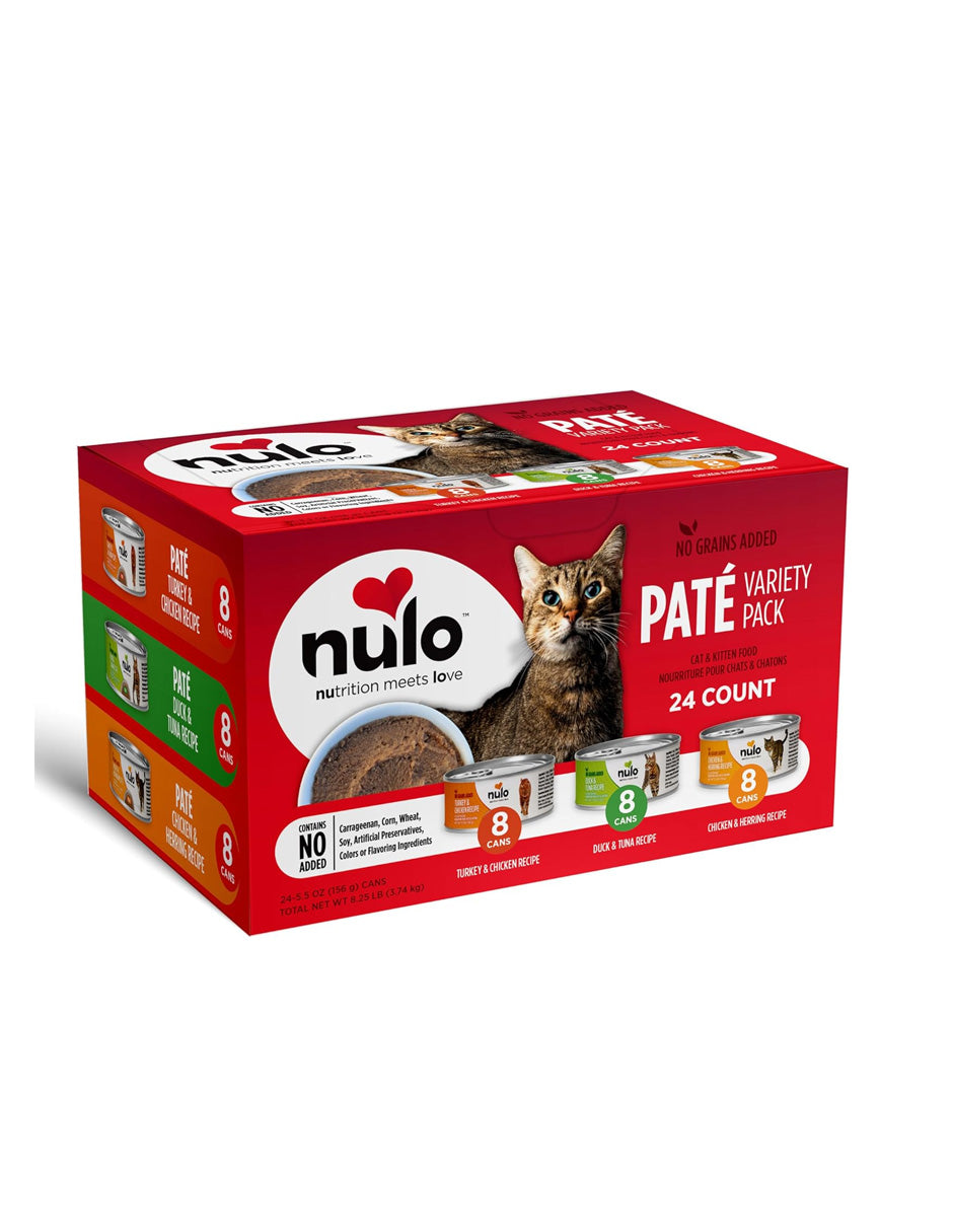 Alimento Húmedo Nulo Cat Paté Variado 24 Latas