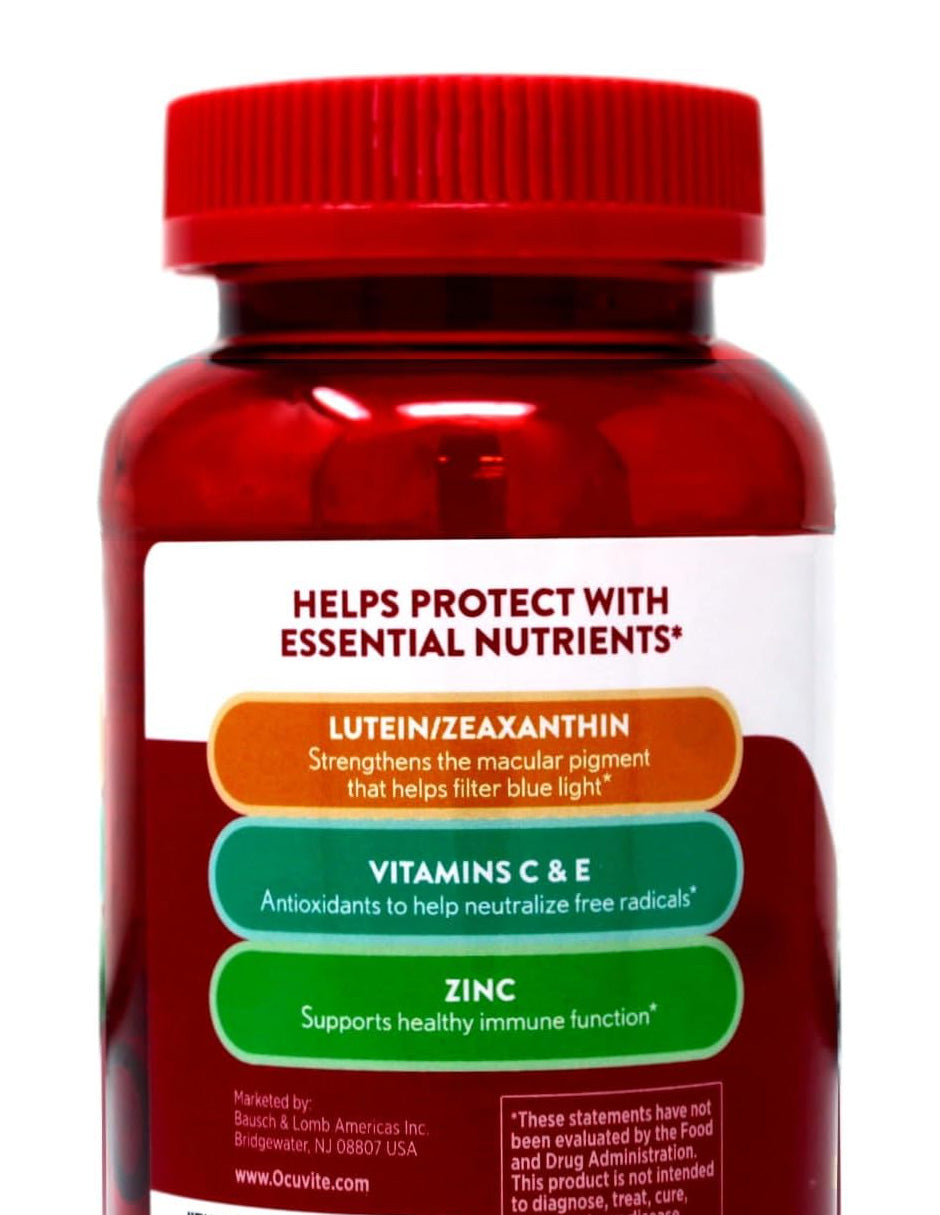 Ocuvite Gomitas para Salud Ocular con Luteína y Zinc 60 gomitas