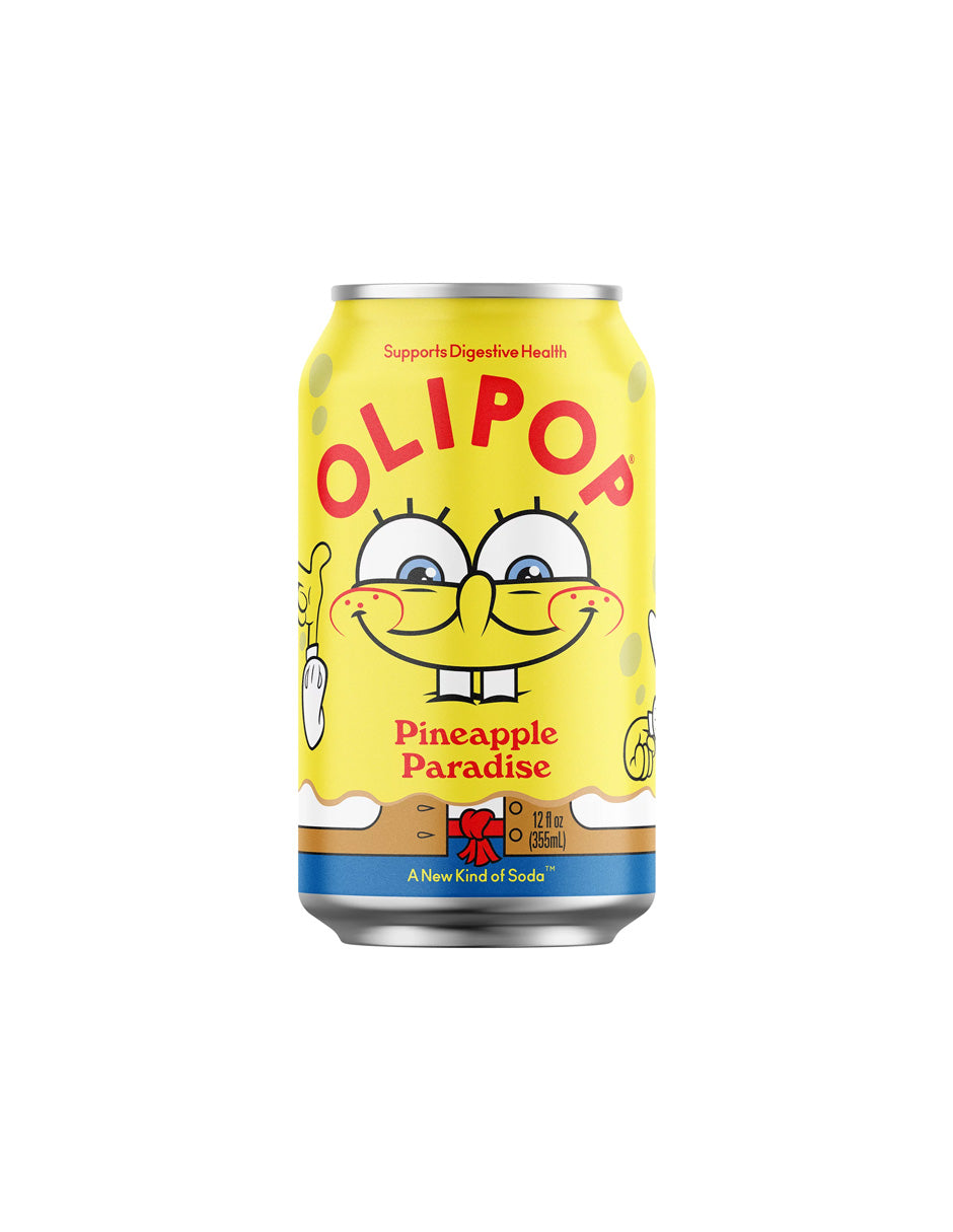 Refresco prebiótico OLIPOP Piña Bob Esponja 4 Pack