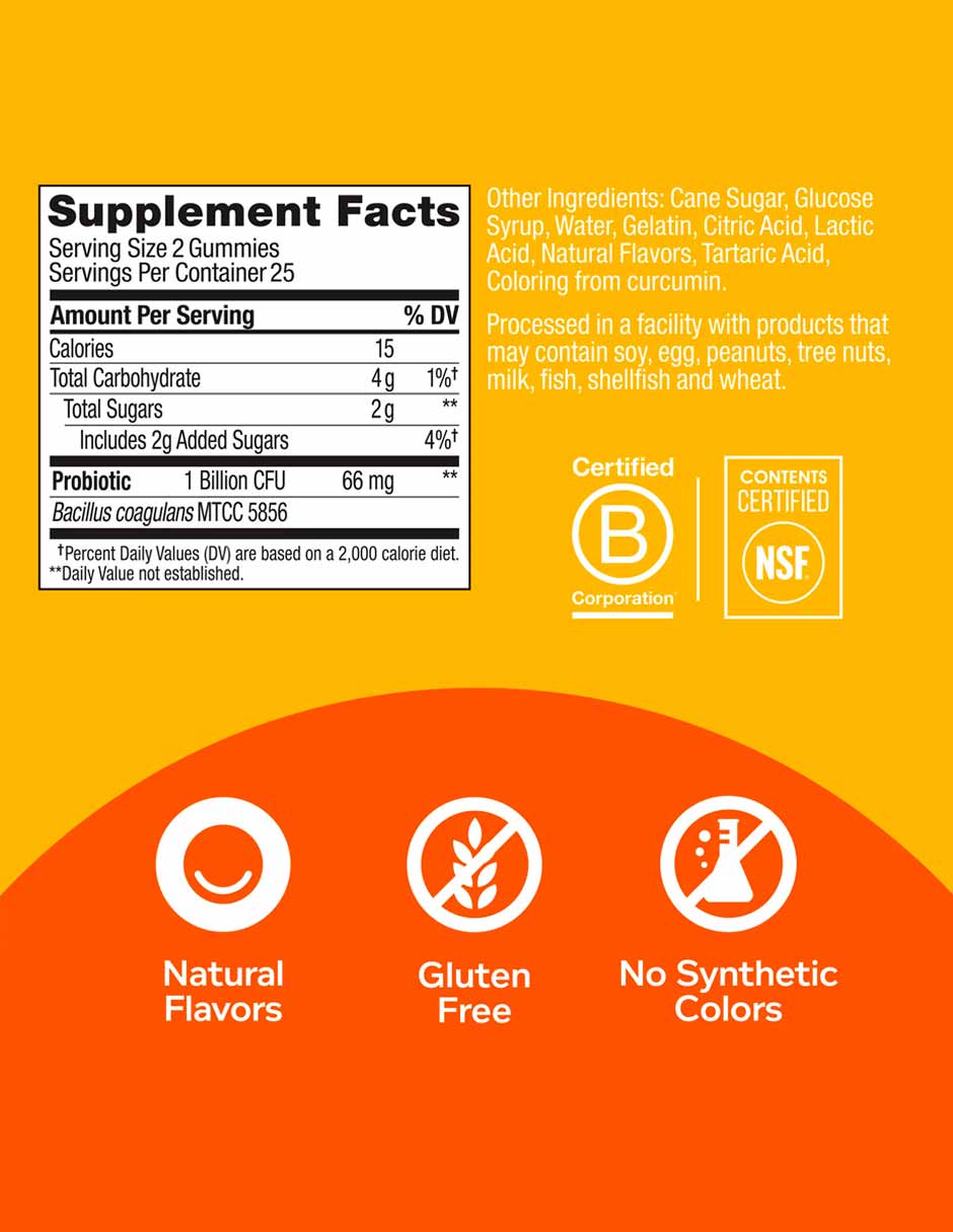OLLY  Probiotic Salud inmunológica y digestiva 50 gummies
