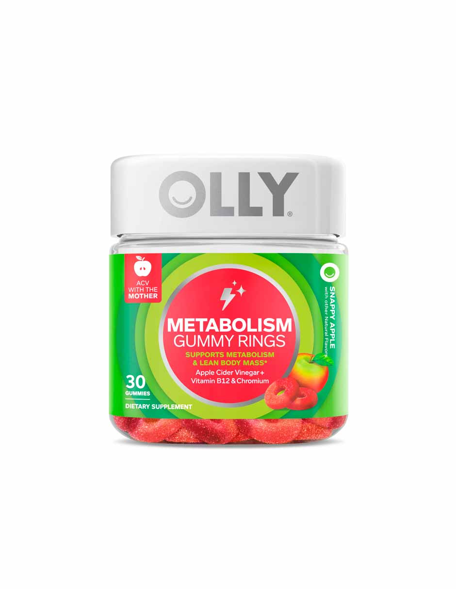 OLLY Metabolism suplemento de vinagre de sidra de manzana, 30 gomitas