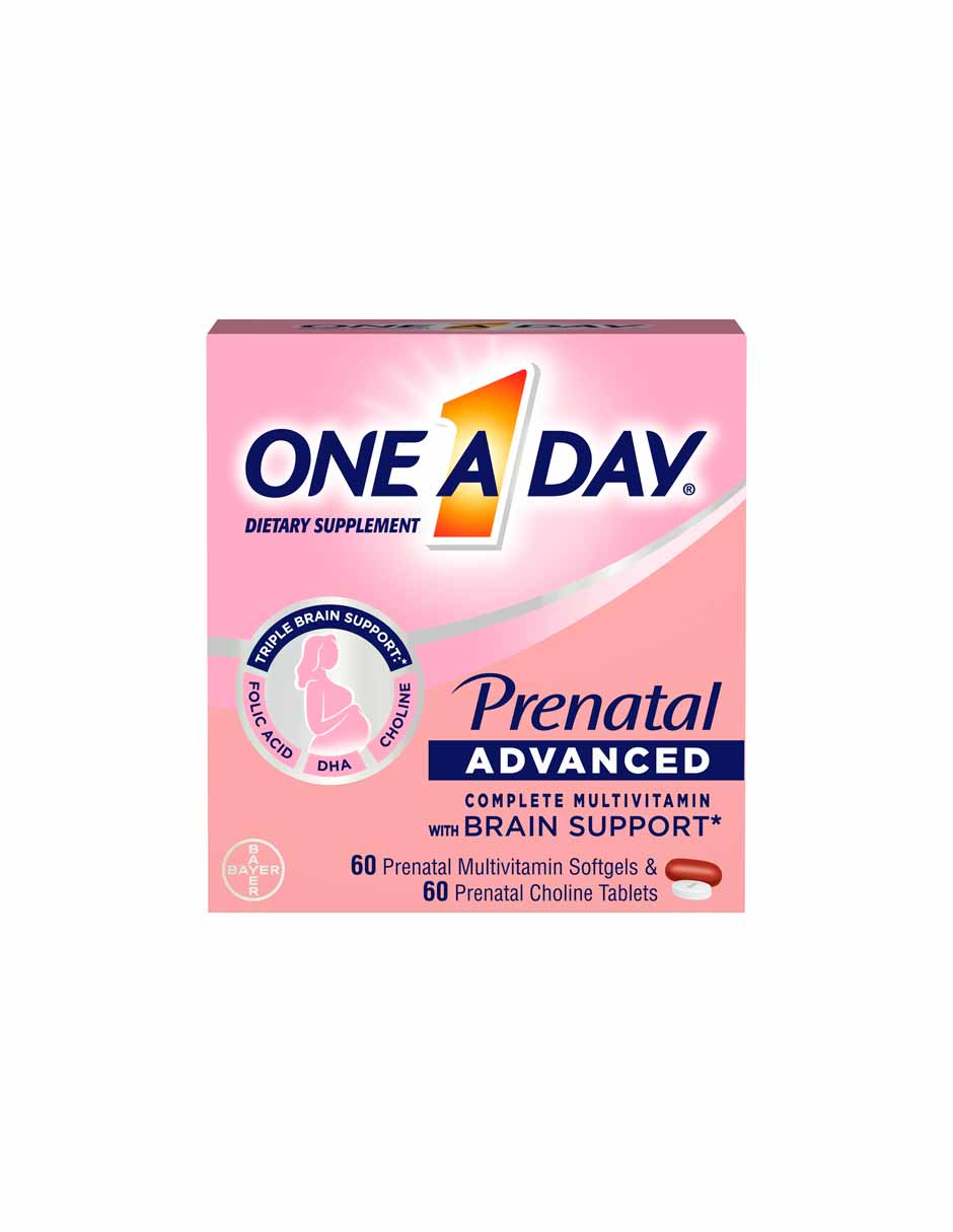 Multivitamínico prenatal avanzado One A Day 60+60 unidades