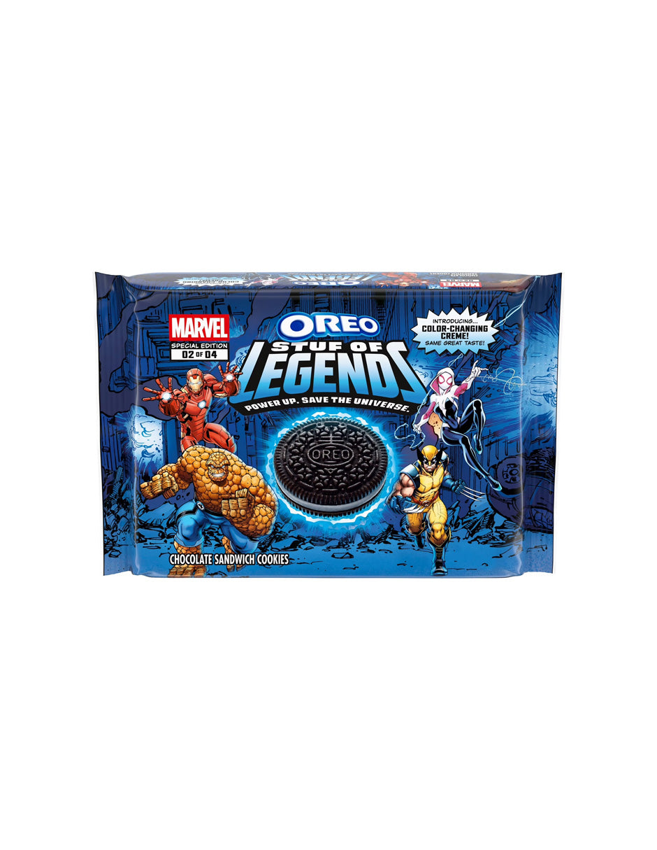 Galletas sándwich de chocolate OREO MARVEL edición especial 303gr