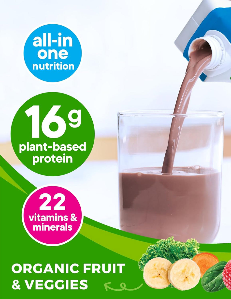 Batido nutricional vegano orgánico sabor chocolate Orgain 12 pack