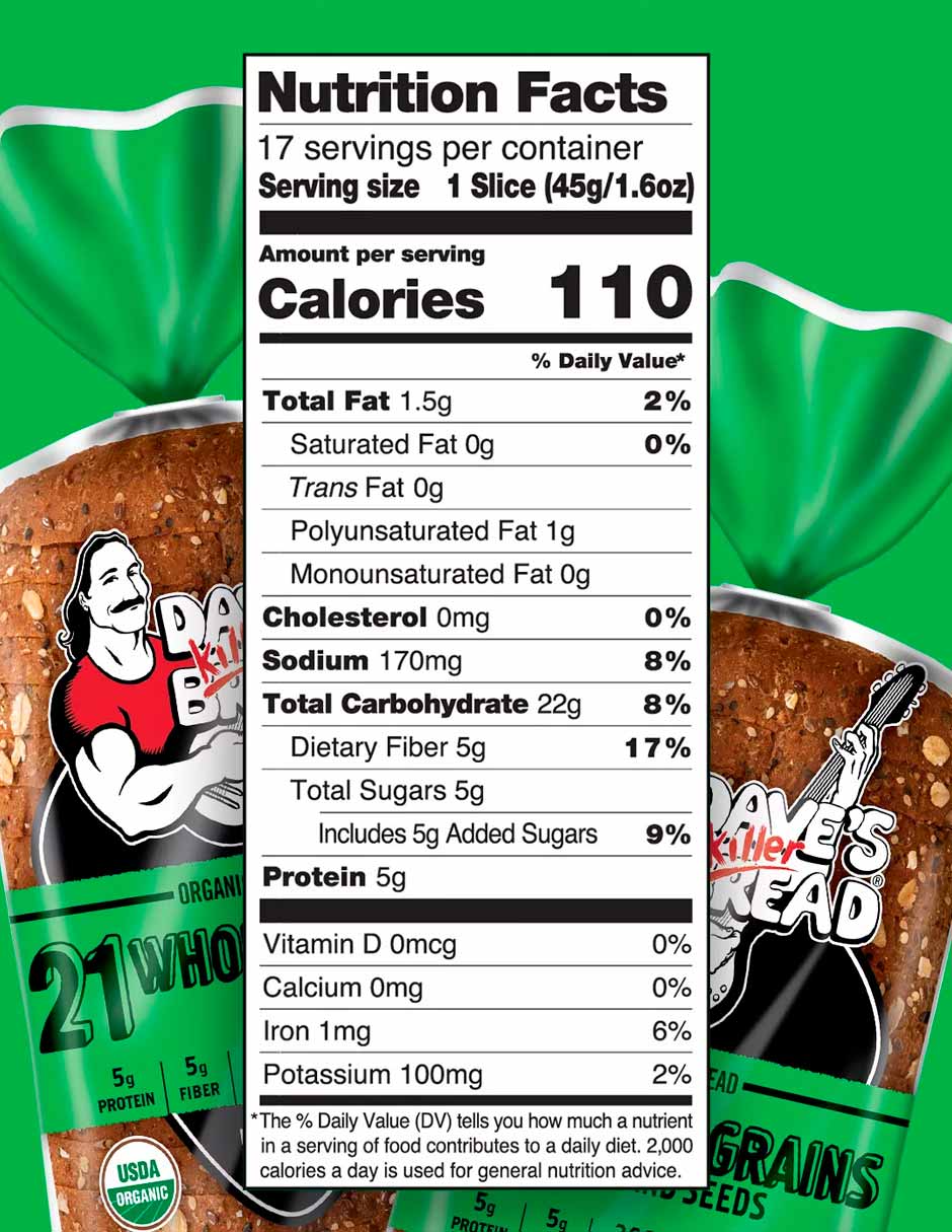 Pan Daves Killer 21 Granos Y Semillas 765g Orgánico