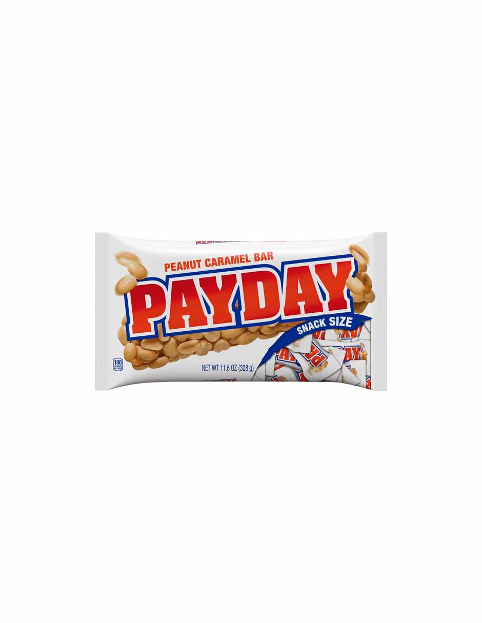 PAYDAY Barras de caramelo de tamaño bocadillo de caramelo de maní, 328gr