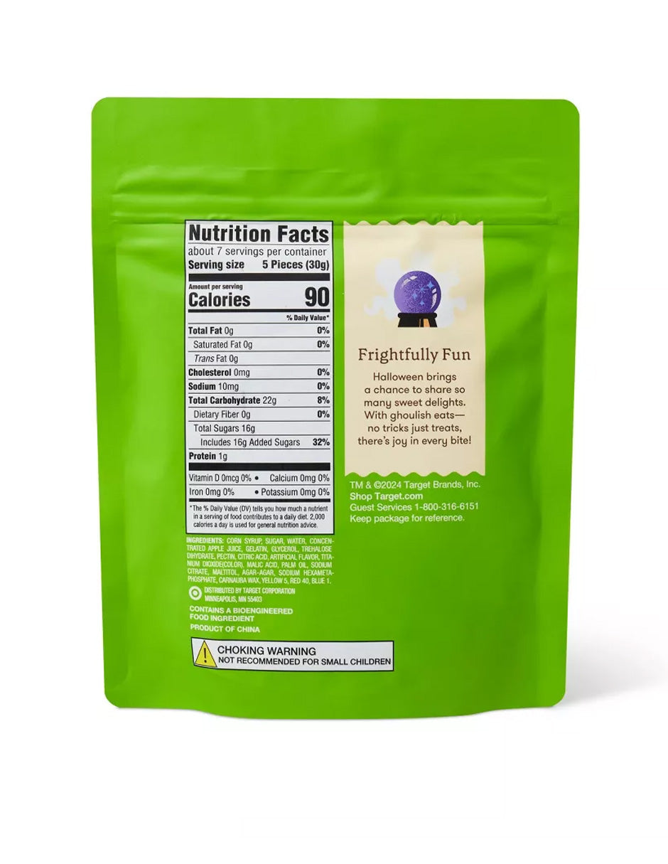 Gomitas pelables sabor manzana y manzana verde ácida 198gr