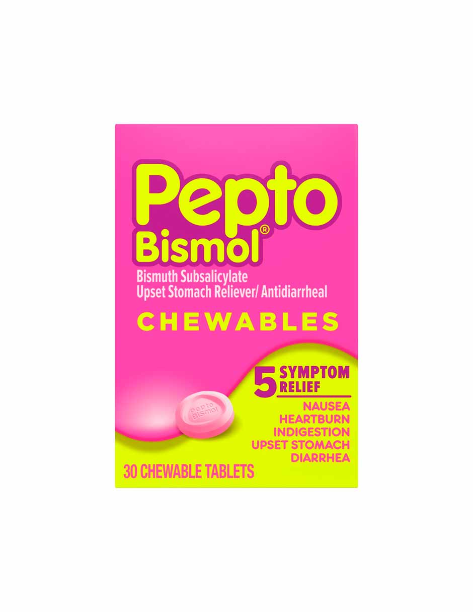 Pepto Bismol 5, sabor original, 30 tabletas masticables
