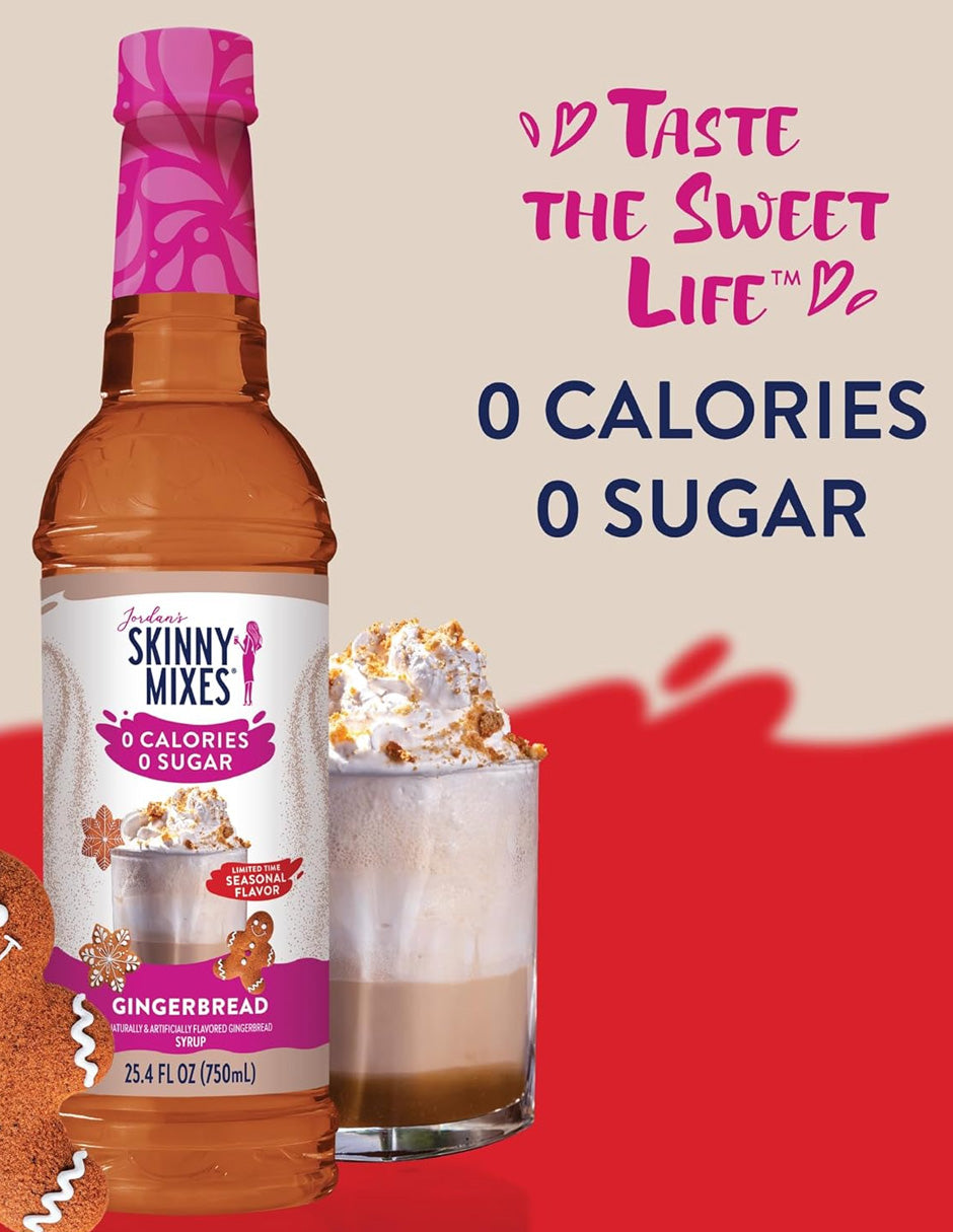 Jarabe sin azúcar sabor pan de jengibre 750ml Skinny Mixes