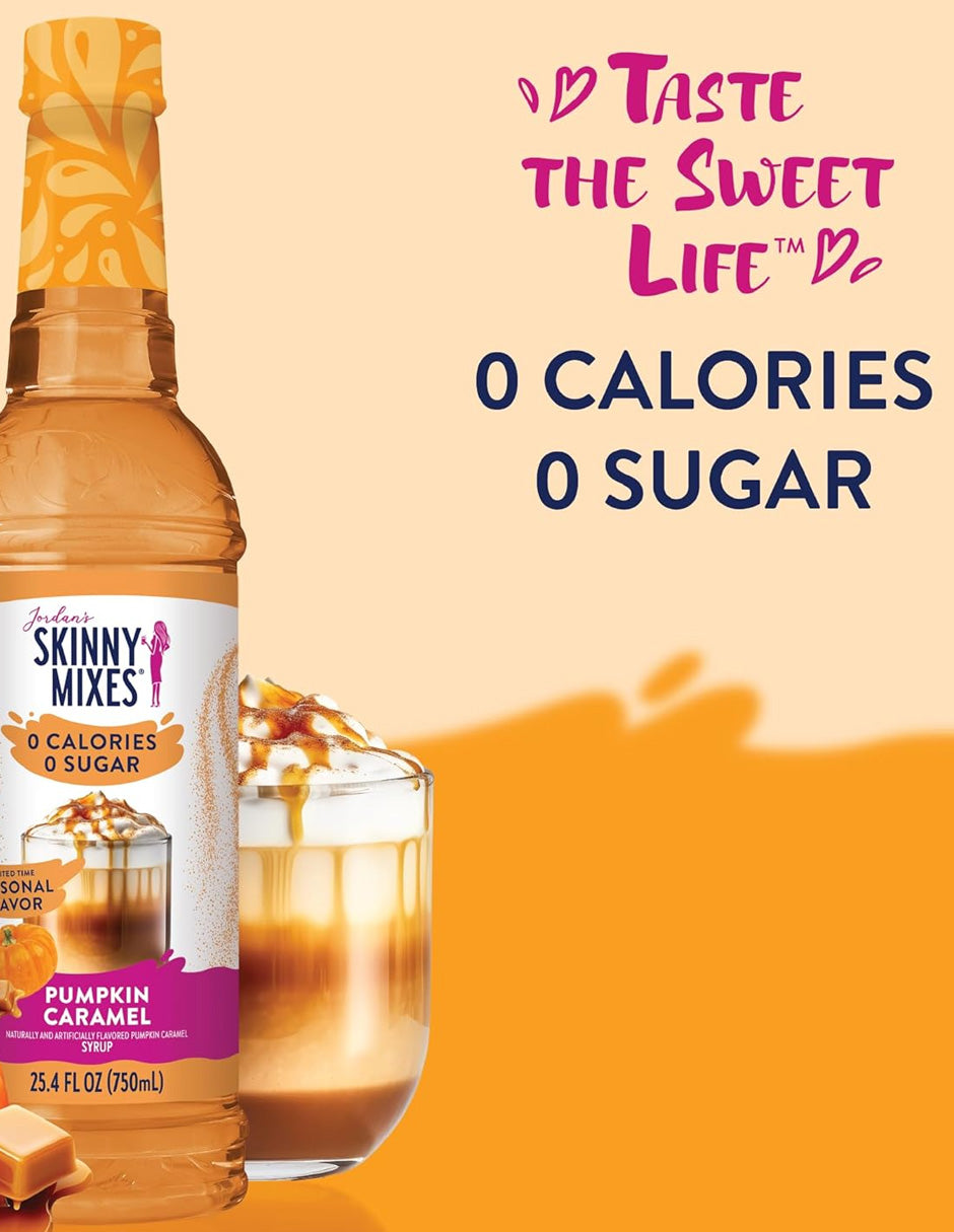Jarabe sin azúcar caramelo y calabaza 750ml Skinny Mixes