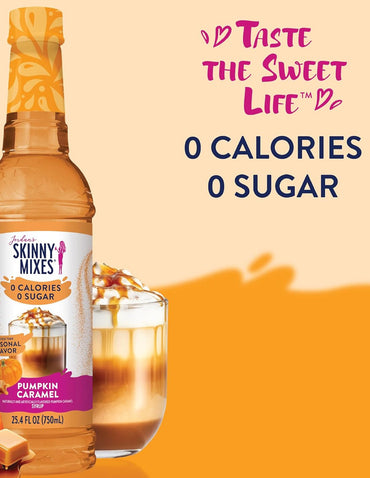 Jarabe sin azúcar caramelo y calabaza 750ml Skinny Mixes