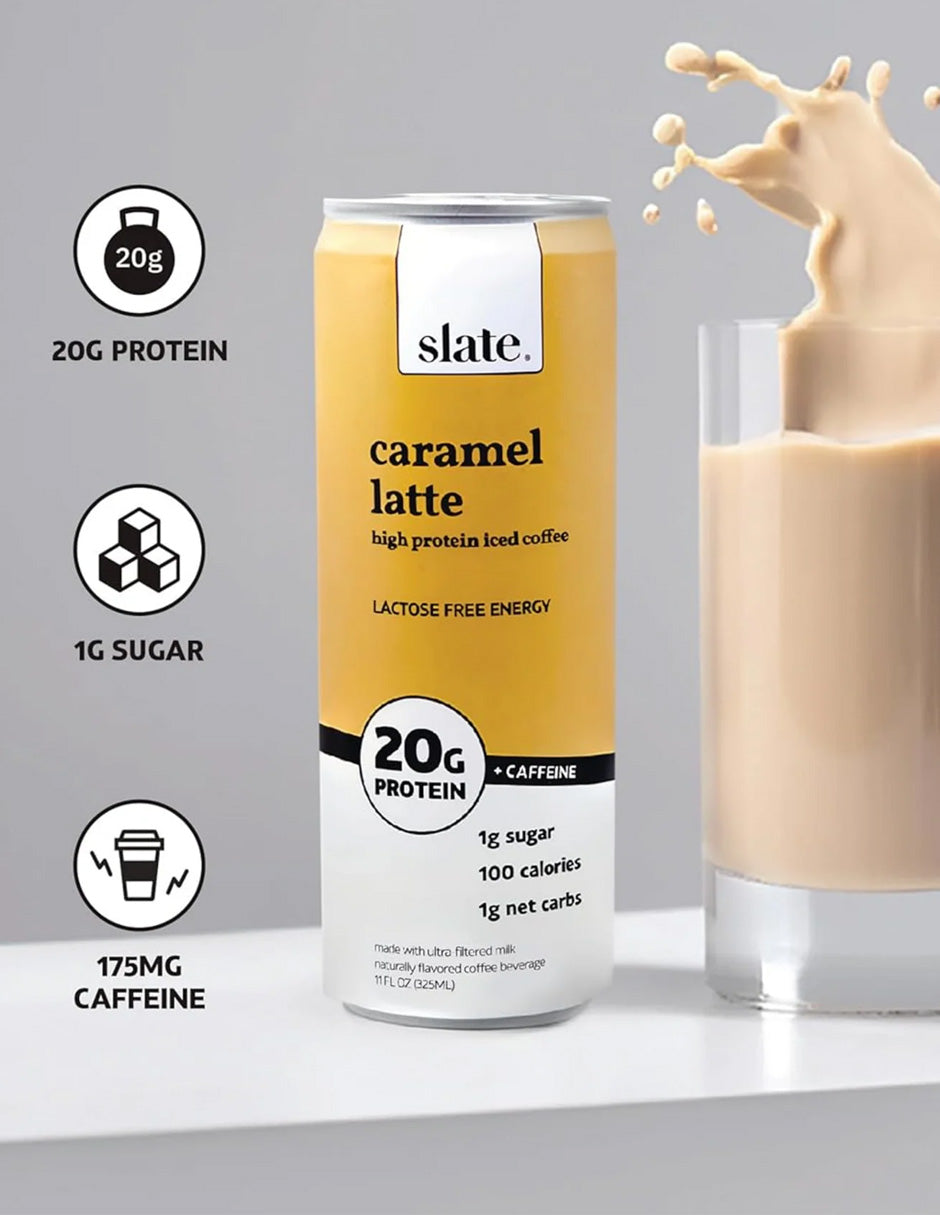 Slate Caramel Latte Café helado con alto contenido proteico 325ml