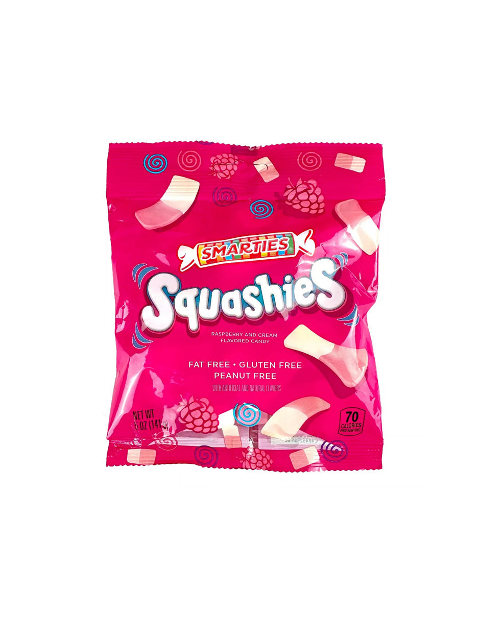 Gomitas Smarties Squashies Frambuesa y Crema 145 g