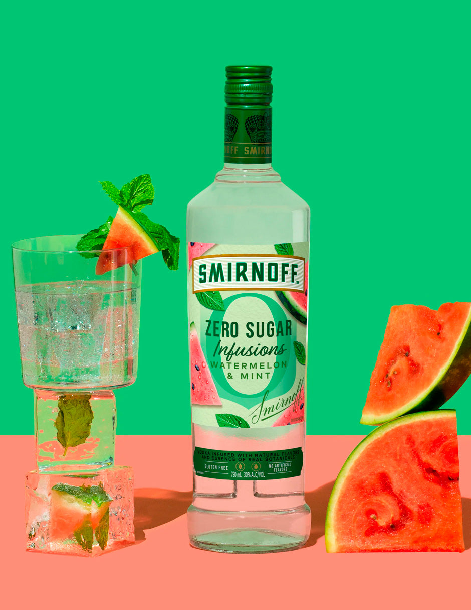 Smirnoff Vodka Infusion Sandía Mint sin azúcar 750ml