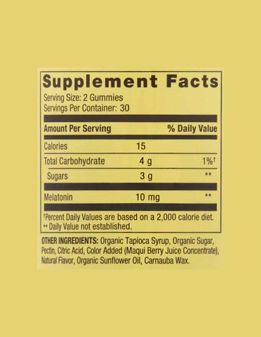 Spring Valley Extra strength Melatonin 10mg soporte para descanso, 60 gomitas