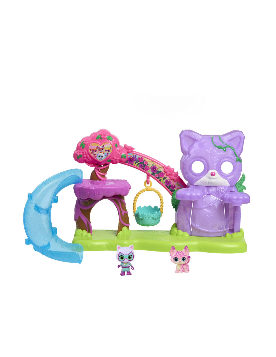 Disney Jr SuperKitties Playset con Tobogán y Figuras