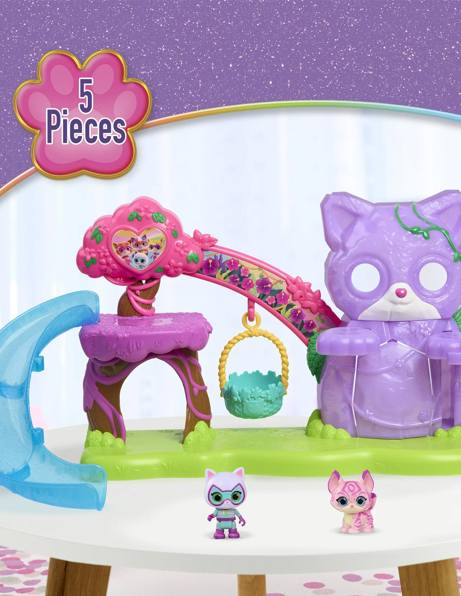 Disney Jr SuperKitties Playset con Tobogán y Figuras