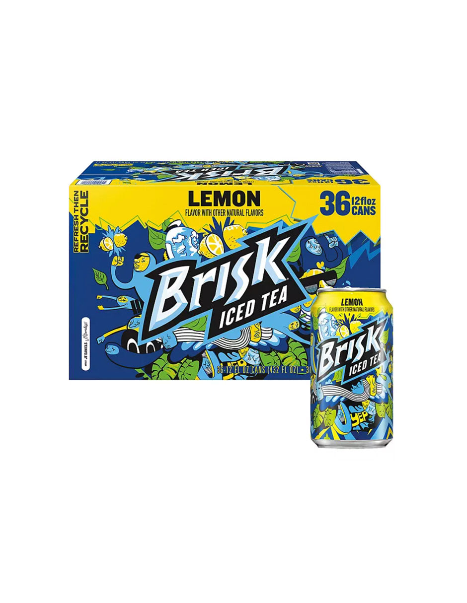 Té Helado Lipton Brisk Limón 355ml Pack 36