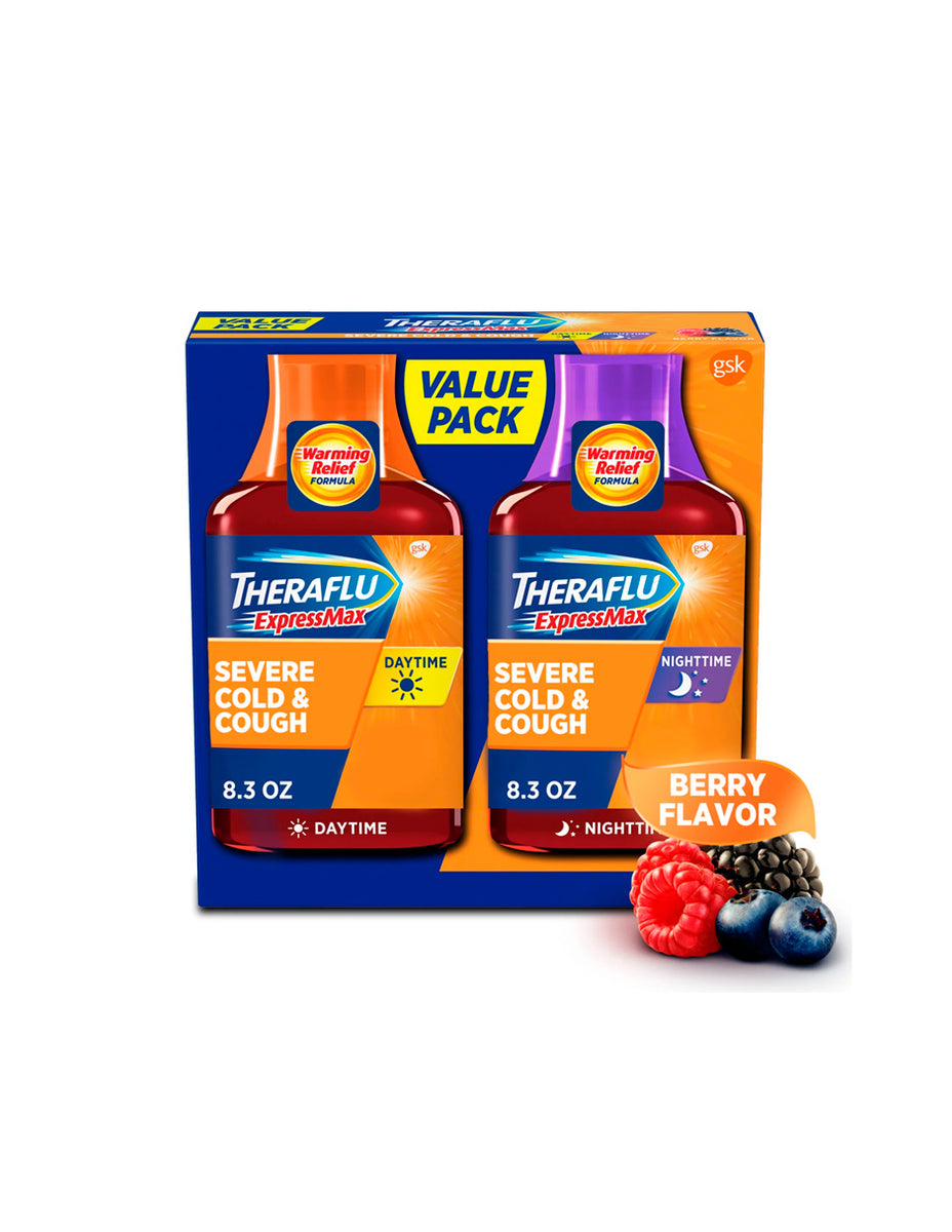 Theraflu Expressmax Jarabe medicinal para alivio diurno y nocturno par