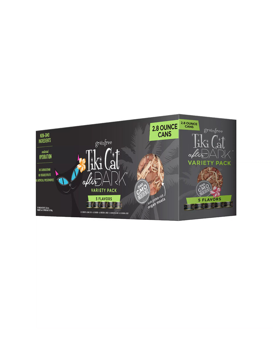 Tiki Cat After Dark Alimento Húmedo para Gatos variedad 2.8oz, 12 unidades