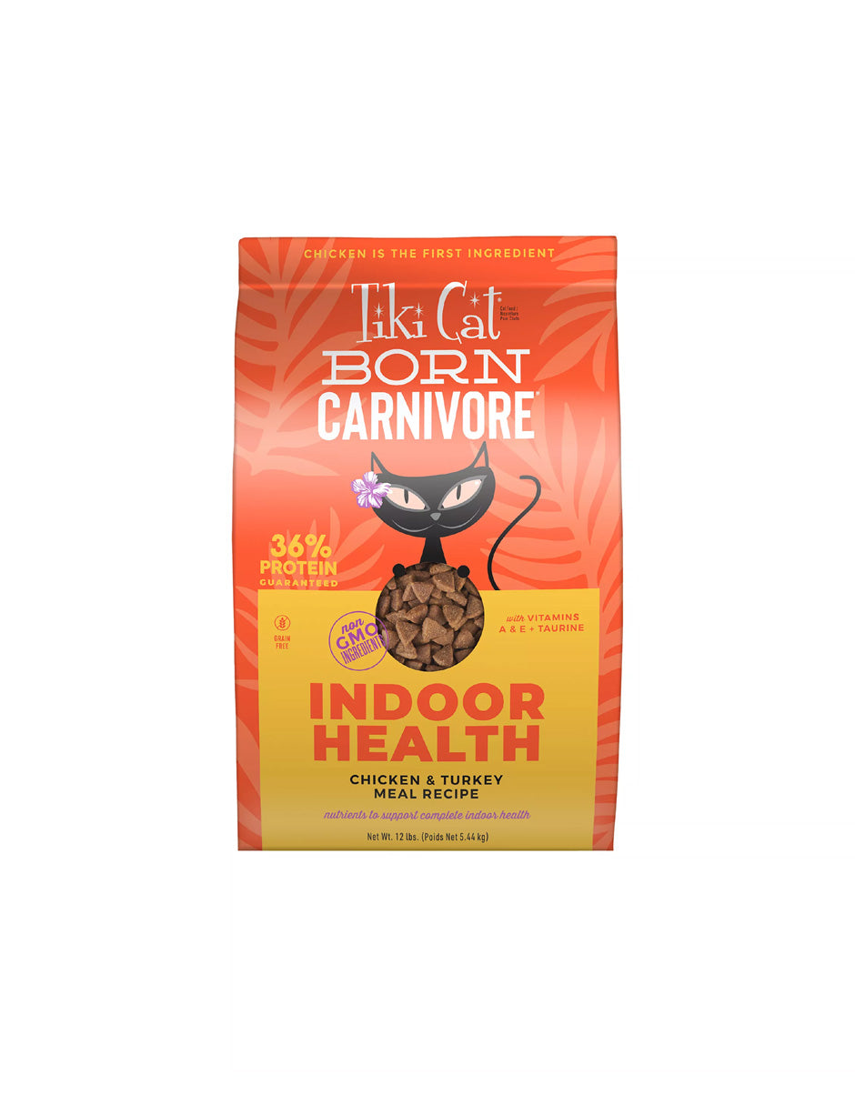 Tiki Cat® Alimento seco para gatos para interiores receta pollo y pavo (variedad)