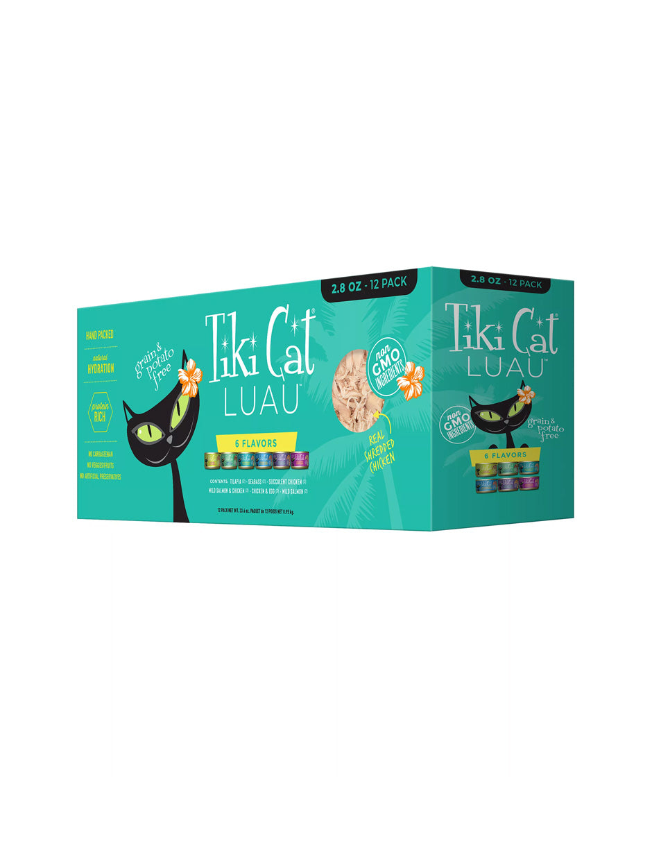 Tiki Cat Luau Alimento húmedo para gatos receta pollo, 2.8oz,12 unidades