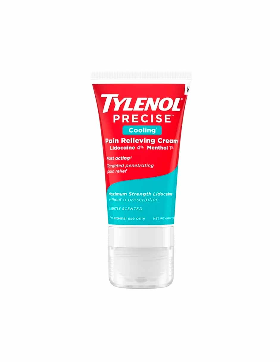 Tylenol Crema para aliviar el dolor con lidocaína y mentol 113gr