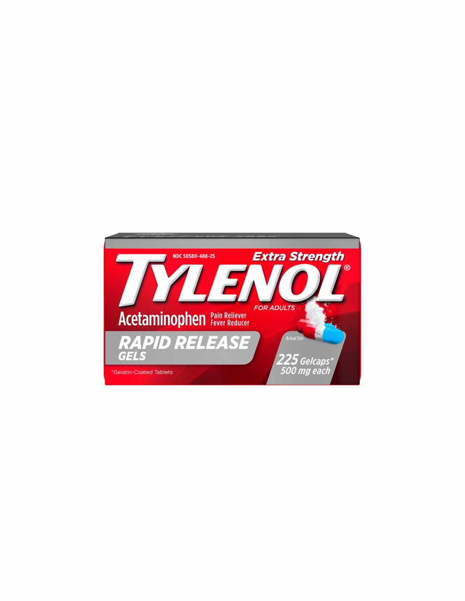 Tylenol extra strength rapid release capsulas gel 225 unidades