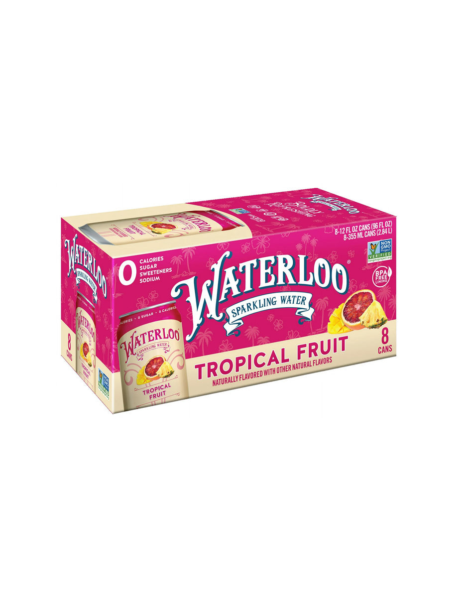 Waterloo Sparkling Water paquetes de 8 latas 355ml