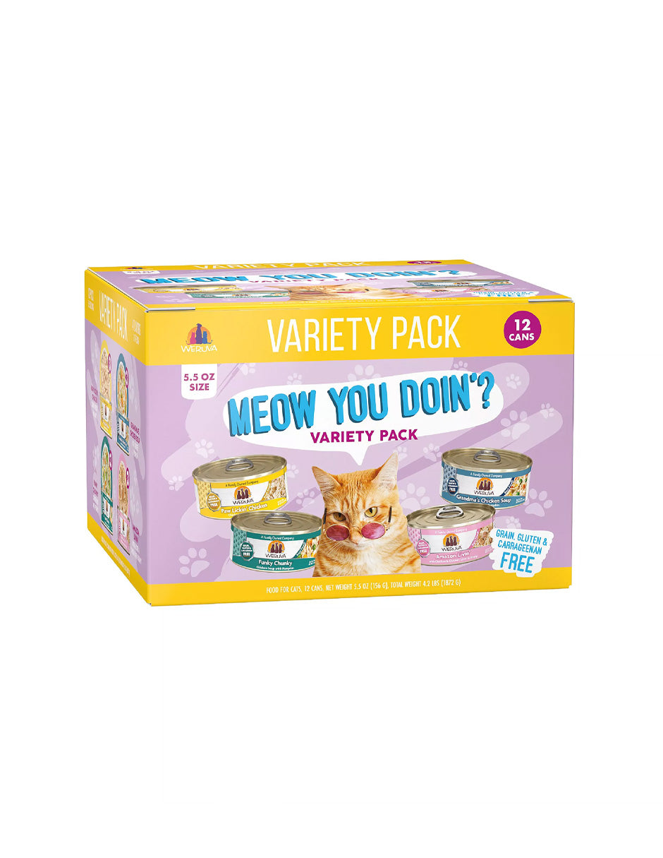 Weruva Classics Comida húmeda para gatos Meow You Doin'? receta pollo, 5.5oz, 12 unidades