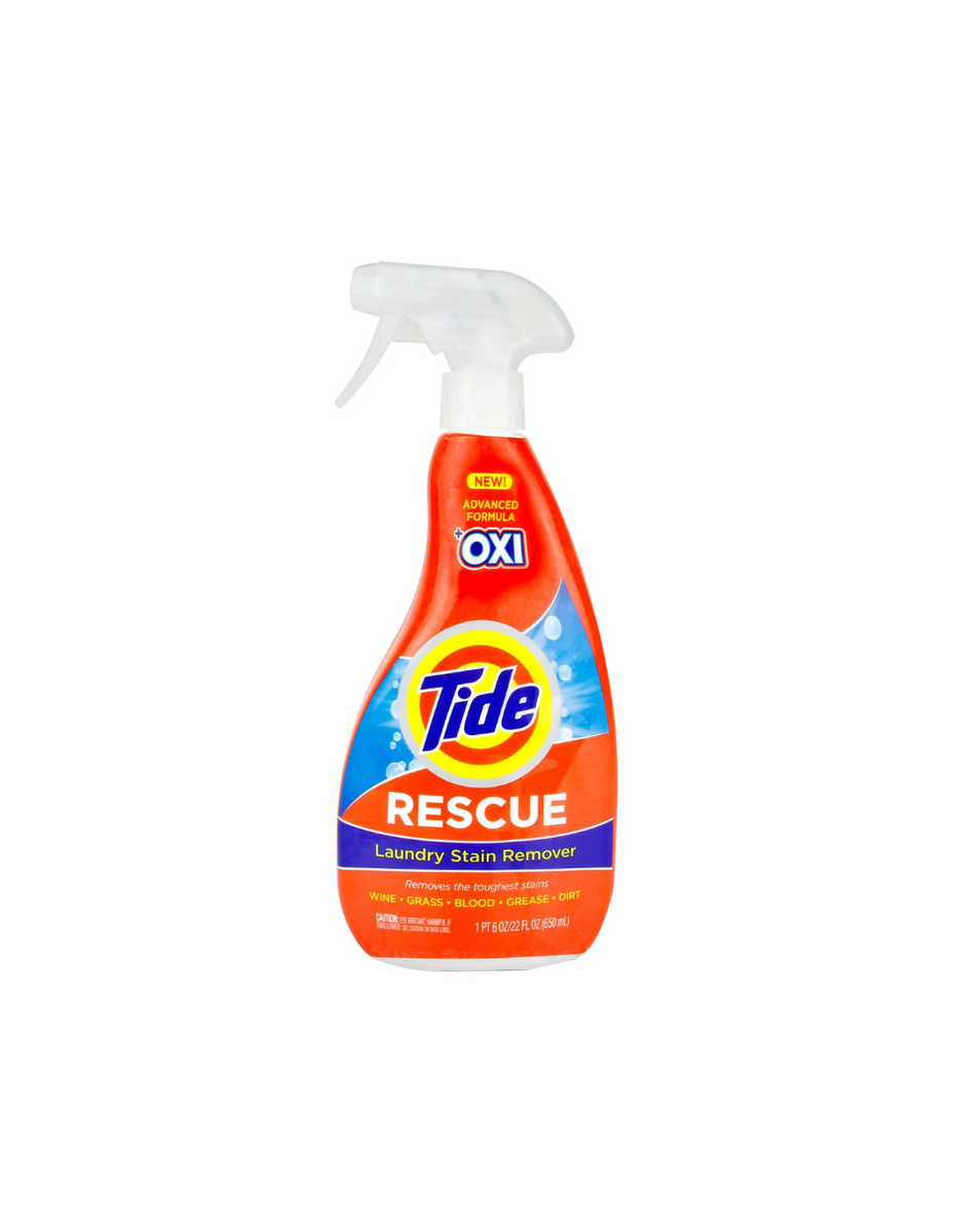 Tide Rescue + Oxi Spray and Wash Quitamanchas para limpieza de ropa y Dulce Alcance