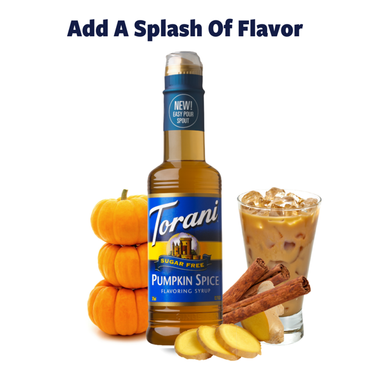 Torani Jarabe de café sabor Pumpkin spice sin azúcar 12.7 oz