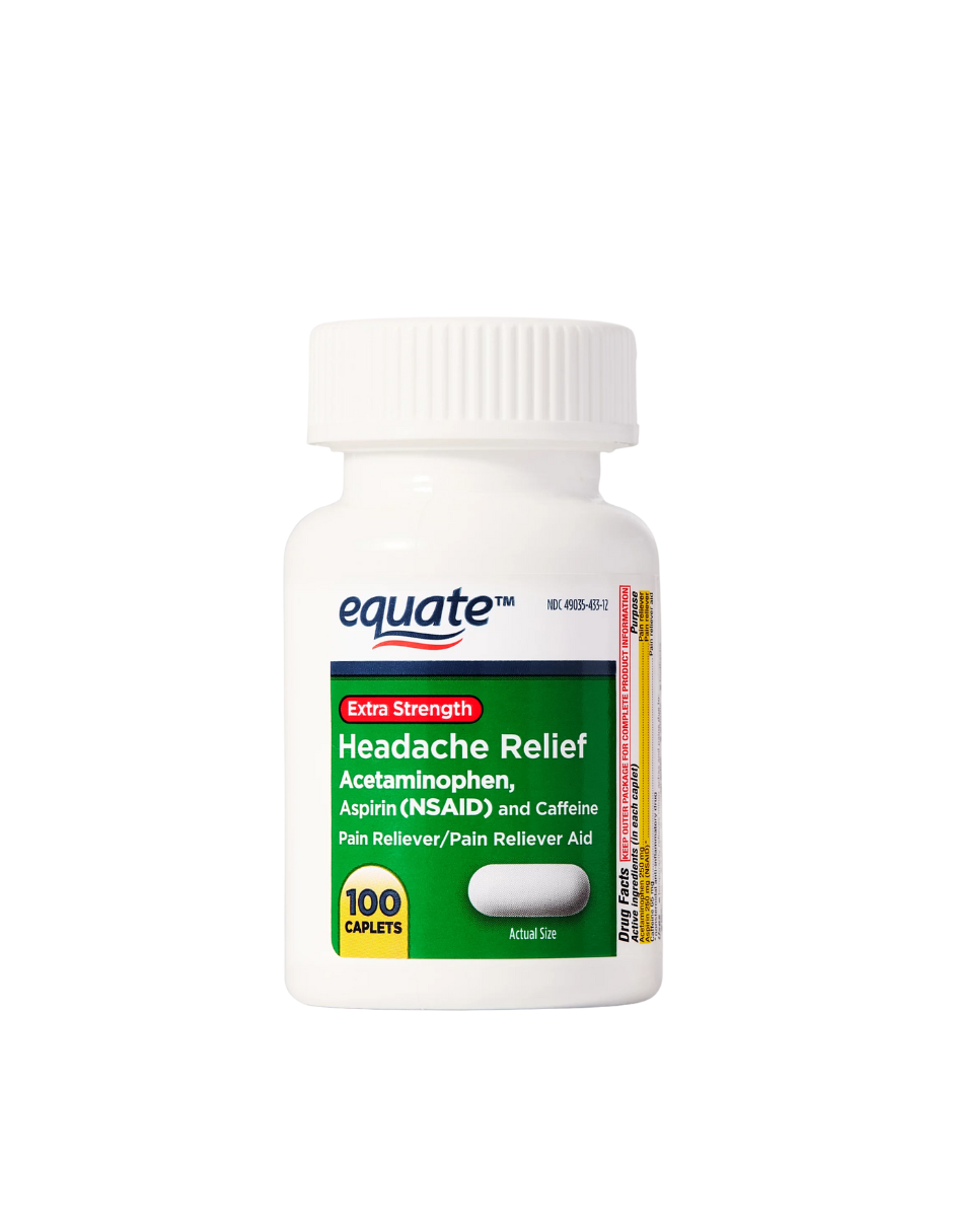 Equate Alivio del dolor de cabeza extra fuerte 2 pack de 200 tabletas
