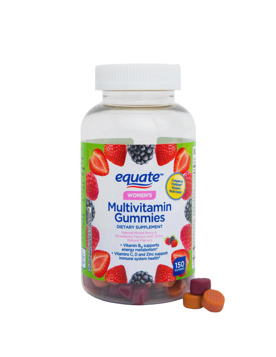 Equate Suplemento dietético de gomitas multivitamínicas para mujeres, 150 unidades