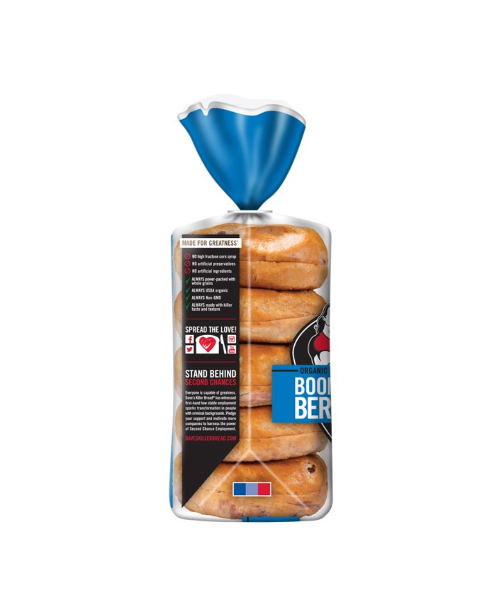 Daves killer bread Bagels Boomin Berry 475gr
