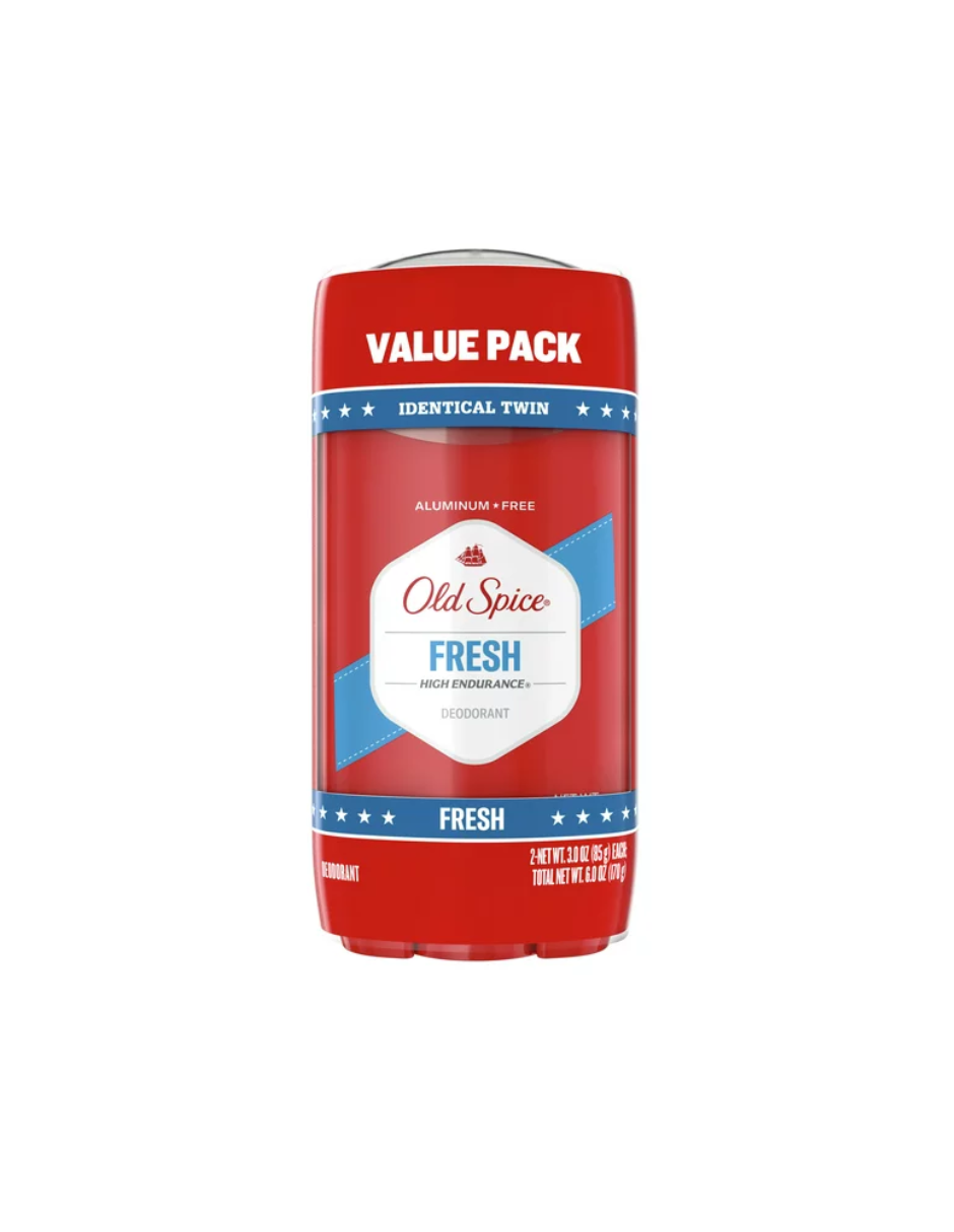 Desodorante de alta resistencia Old Spice, fresco 85gr 2 pack