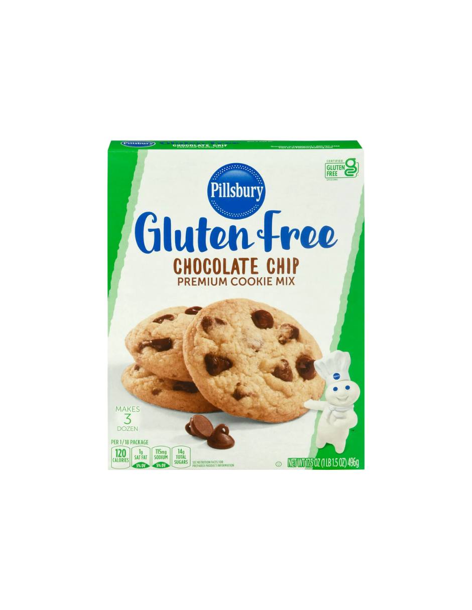 Pillsbury Mezcla de galletas premium sin gluten con chispas de chocolate 496gr